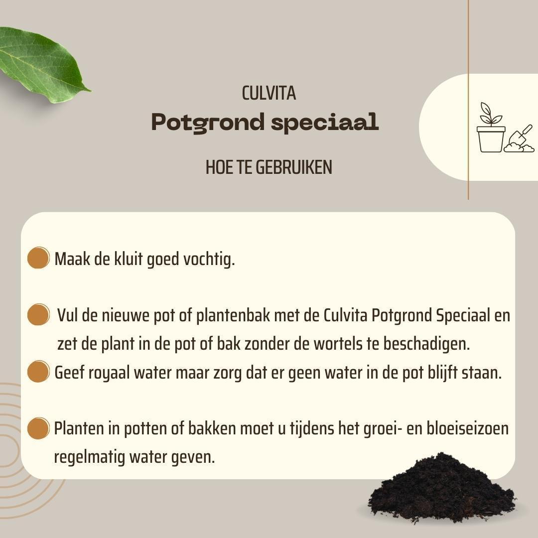 Culvita - Potgrond speciaal met 6 maanden voeding 40 liter - Premium grond voor kamerplanten & buitenplanten - inclusief EasyCoat plantenvoeding-Plant-Botanicly